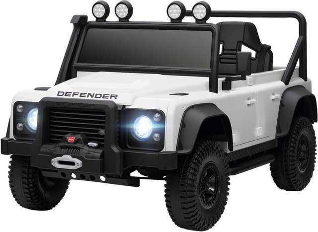 AIYAPLAY Land Rover Kinder Elektroauto, weiß, ab 3 Jahre - Bild 1