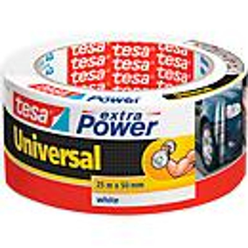 tesa Extra Power Universal Gewebeband, Weiß, Breite: 50 mm, Länge: 25 m - Bild 3