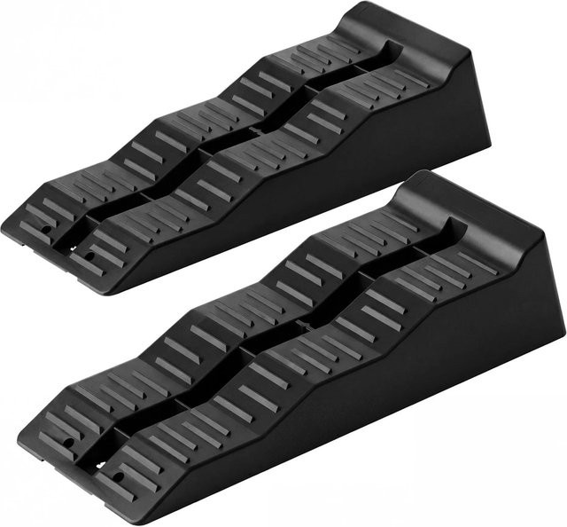 Wiltec Stufenkeile Paar in Schwarz aus Kunststoff für Wohnwagen mit 40 mm, 70 mm und 100 mm Höhe - Bild 1