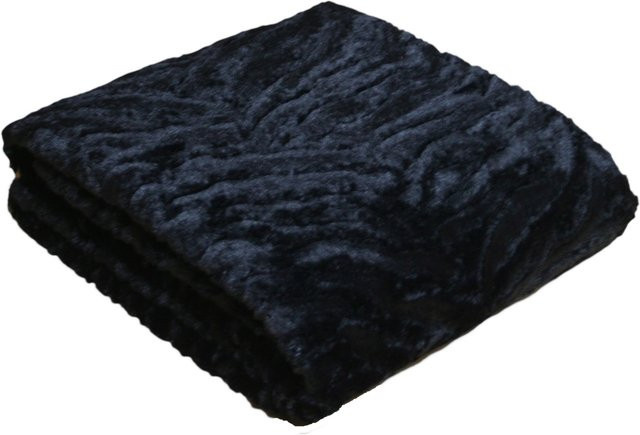 Medisana Flausch Wende Wohndecke in Schwarz mit Fleece und Kunstfell - Bild 1