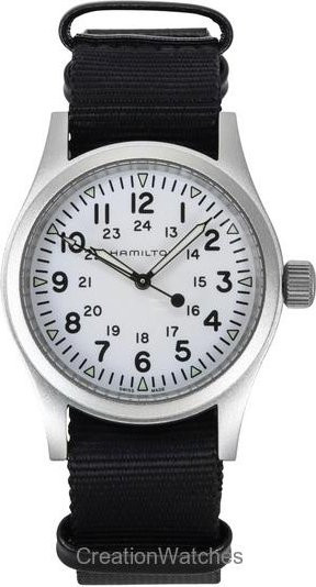 Hamilton Armbanduhr Automatik, Edelstahl, Textil/NATO, Weiß, Herren - Bild 1