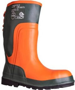 Hase Lumberjack Forstgummistiefel aus Naturkautschuk in Orange, Größe 42 - Bild 1