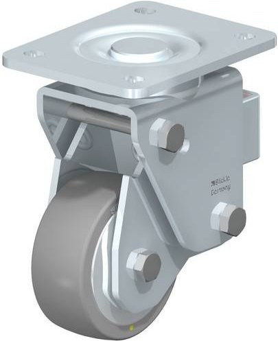 Blickle LHF-ALTH 101K-3-AS-FA Lenkrolle gefedert in Silber/Grau mit 100 mm Rad-Durchmesser und 350 kg Tragfähigkeit - Bild 1