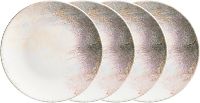 Mäser Dessertteller-Set Aquarellia aus Steinzeug in Weiß und Lila - Bild 1