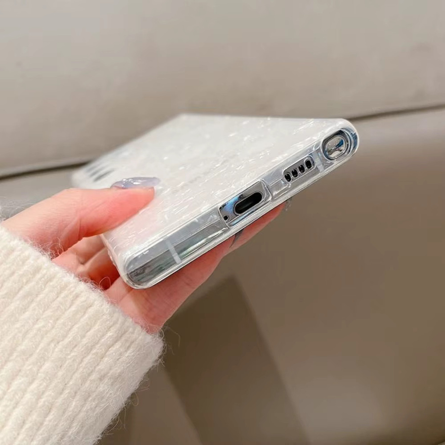 Stoßfeste Samsung Schutzhülle mit Glitzer-Shell-Marmor-Design in Multicolour für S26 Ultra S25 S24 S23 S22 Plus S21 S20 FE - Bild 2