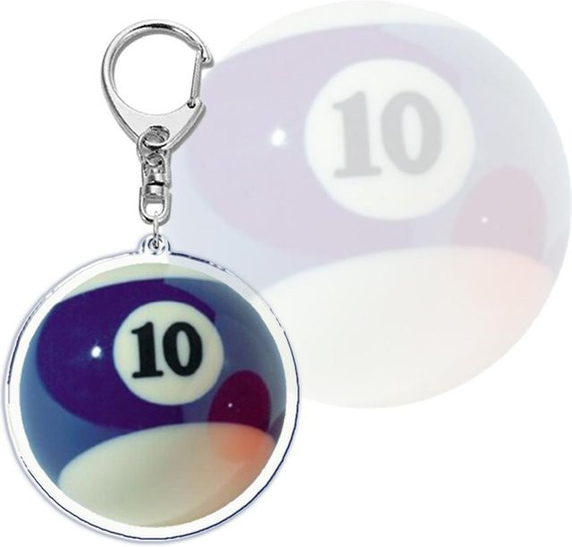 CHIC STUDIO Schlüsselanhänger Billard Schwarze 8, Unisex - Bild 1
