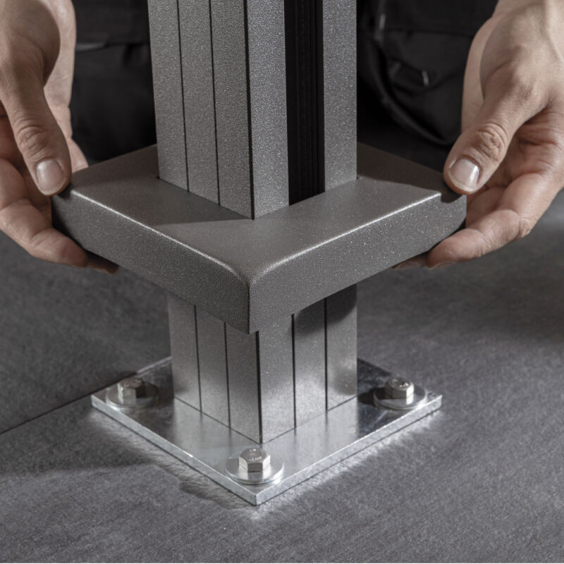 VETRO Abdeckkappe für Schraubplatte von T&J aus Aluminium in Anthrazit, Weiß oder Grau - Bild 1