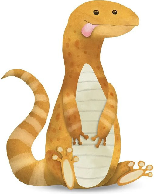 Komar Wandbild Cute Lizard, Papierposter, Multicolour, Breite: 50 cm, Höhe: 70 cm - Bild 1