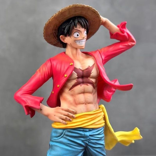 Bandai One Piece Monkey D. Ruffy Ghost Island Hut Anime-Figur aus PVC, Multicolor, Höhe: 24 cm - Bild 1
