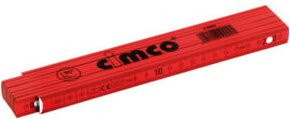 Cimco Gliedermaßstab aus Holz in Rot, Länge: 2 m - Bild 1