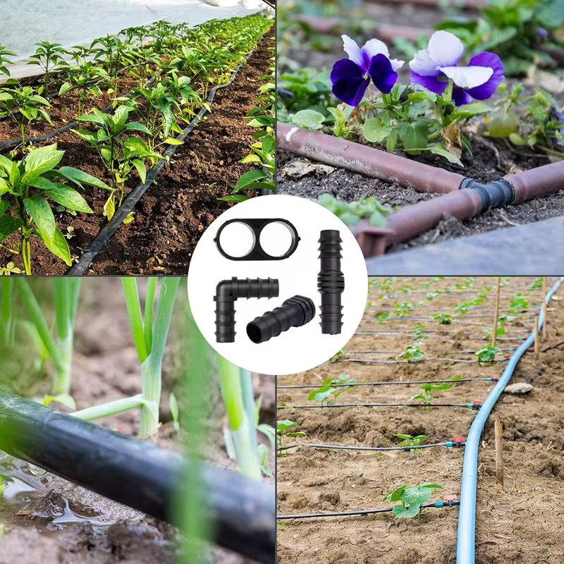 Nongjiale Gartenbewässerungsschlauch Reparatur- und Verlängerungsset in Schwarz für 1/2 Zoll und 16 mm Schläuche mit Verbindern, Kupplungen, T-Stücken, Winkelstücken und Steckern - Bild 5