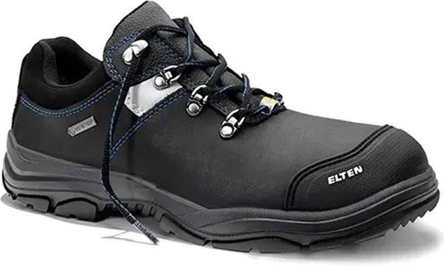 Elten Sicherheitshalbschuh Mason Pro GTX Low ESD S3 CI Typ 1 aus Rindleder in Schwarz und Blau, Größe 42 - Bild 1