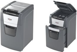 Rexel Optimum AutoFeed+ 150X Aktenvernichter in Schwarz und Grau mit Vollautomatik, Partikelschnitt 4 x 28 mm, P-4 Sicherheitsstufe und 44 l Behälterkapazität - Bild 1