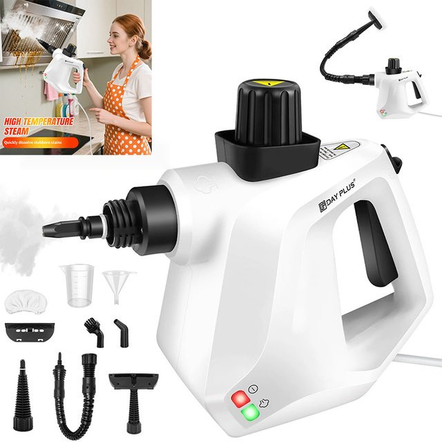 BRIEFNESS Handdampfreiniger 1000 W in Weiß mit 400 ml Behälter zur Reinigung von Couch, Bodenfliesen, Fenstern und Auto - Bild 1
