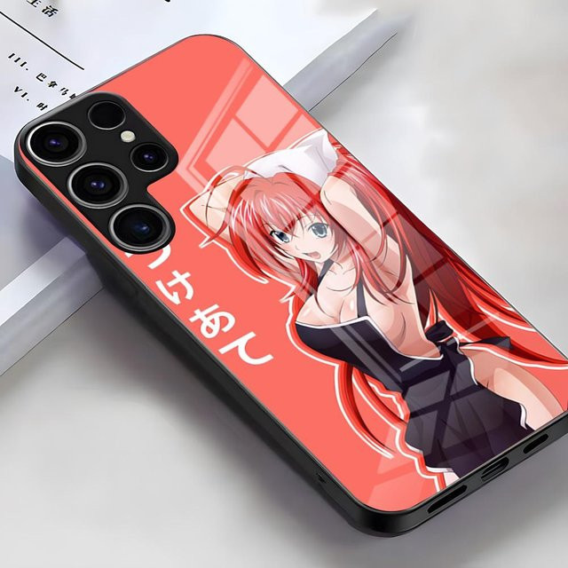 High School DxD Hero Handyhülle mit Glasabdeckung für Samsung Galaxy S26 S25 S24 S23 S22 S21 S20 Ultra Plus FE A54 A53 A25 A56 in Multicolour - Bild 1