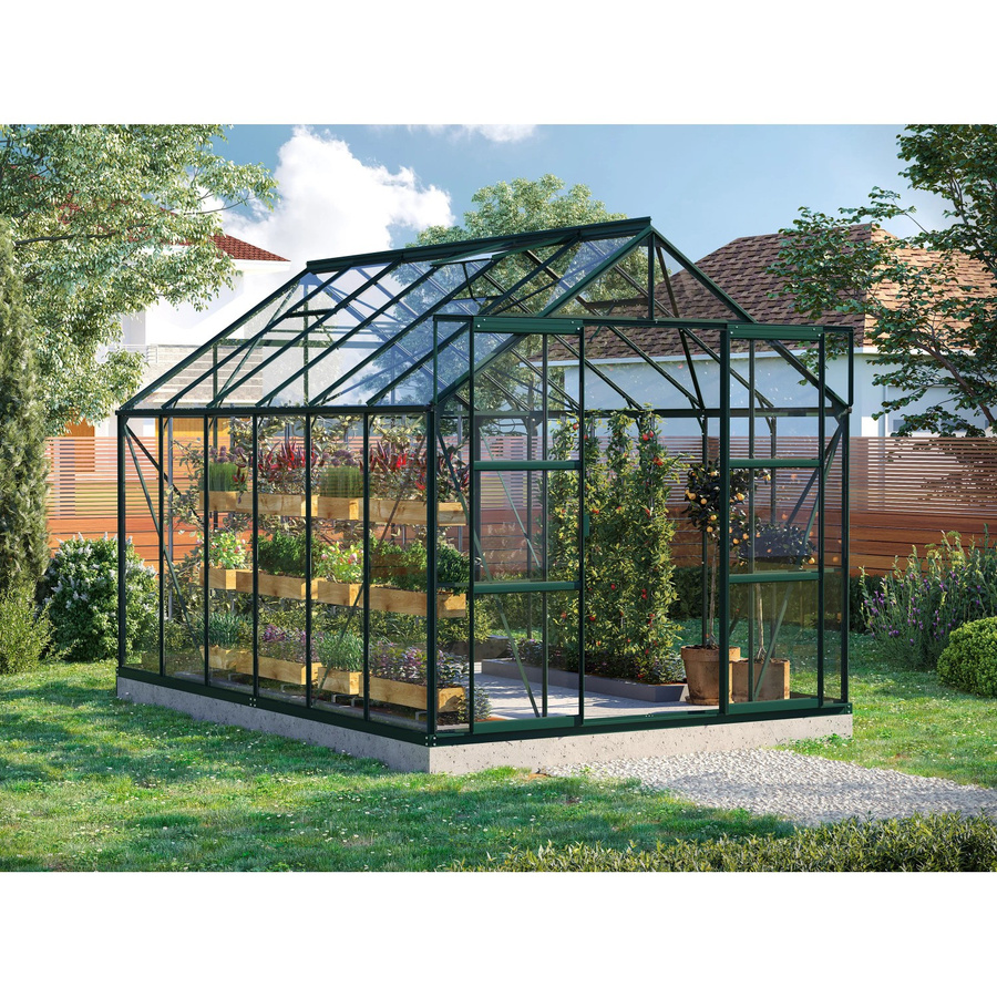 Vitavia Gewächshaus Uranus 9900 in Smaragdgrün mit 9,9 m² Fläche und 3 mm ESG-Glas - Bild 5