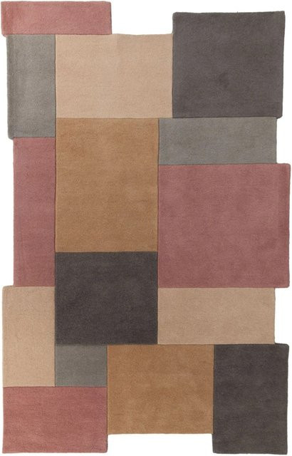 Flair Rugs Wollteppich Collage in Multicolour, abstraktes und modernes Design, B/T: 120 x 180 cm - Bild 1