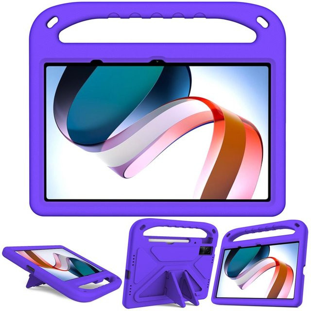 Stoßfeste Xiaomi EVA-Hülle für Redmi Pad 10.6 SE und Mi Pad 4 Plus mit integriertem Ständer in Violett - Bild 1