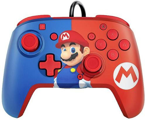 PDP Controller für Nintendo Switch in Blau und Rot mit 3,5 mm Klinkenanschluss - Bild 1
