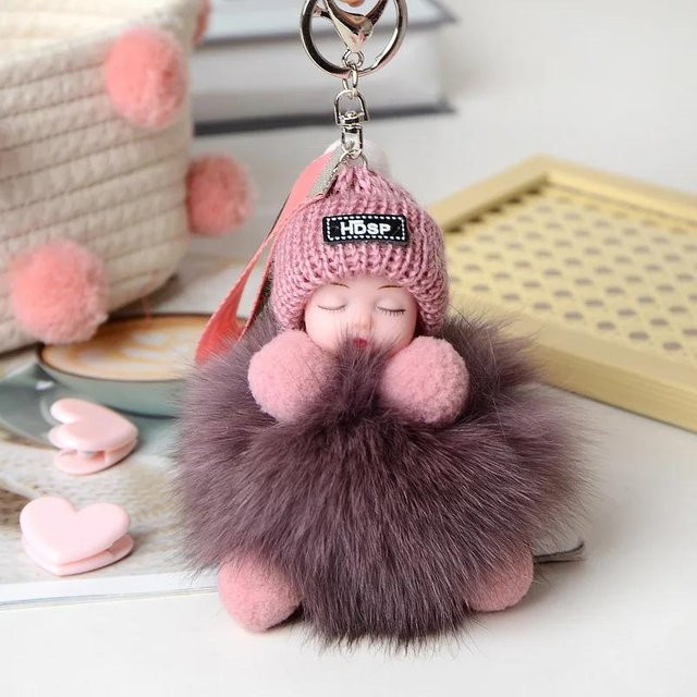 Linyi toy Schlüsselanhänger Fuchshaarball Plüsch, Damen - Bild 1
