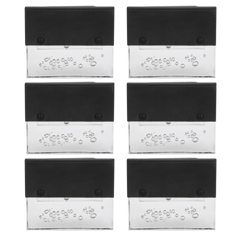 6er Set TOMTOP JMS Solar LED Stufenleuchten mit Farbwechsel RGBW in Schwarz für Garten Balkon Terrasse und Treppe, IP55 wasserdicht - Bild 2