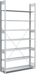 Bito Fachbodenregal Archivregal Typ EL glanzverzinkt silber B/T/H: 105,8 x 32,4 x 250,0 cm - Bild 1