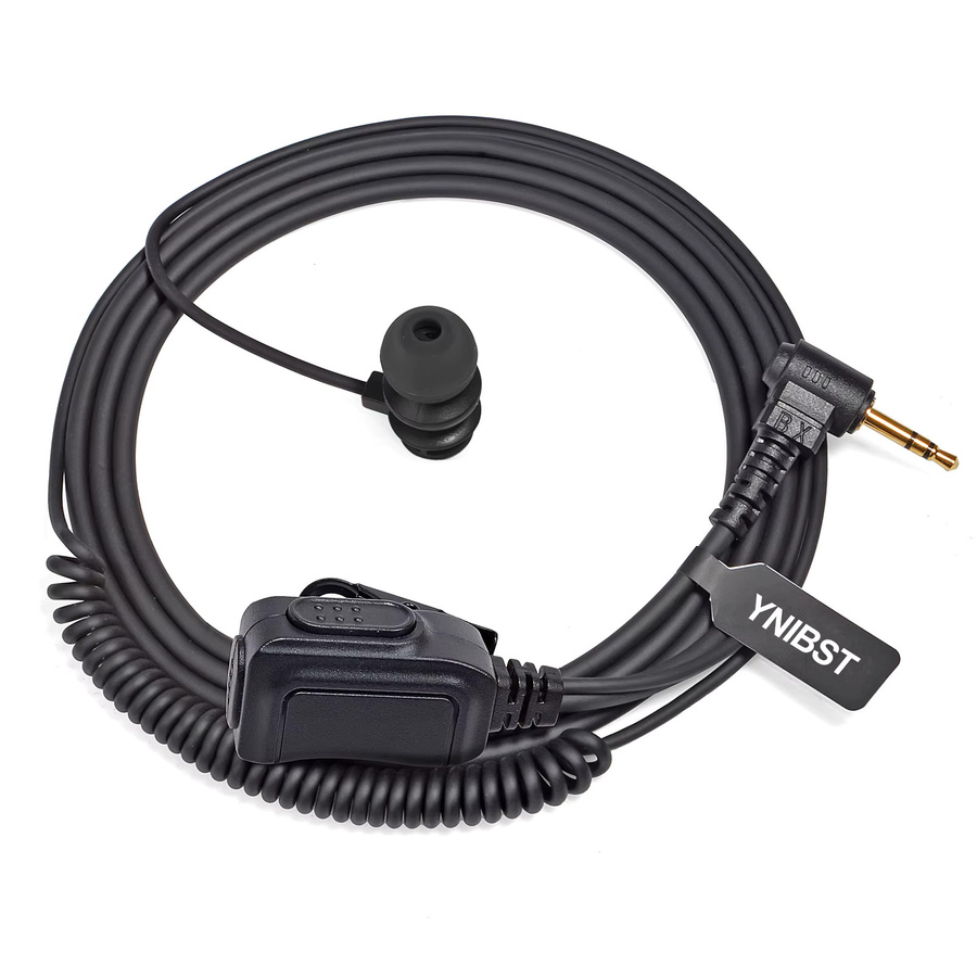 Motorola 1-poliger In-Ear Ohrhörer mit PTT-Mikrofon in Schwarz, kompatibel mit TLKR-T60 T61 T62 T80 T81 T82 T-92 H2O T80 Extreme und T82 Extreme - Bild 2
