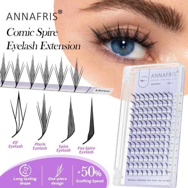 ANNAFRIS Fächerwimpern, Black, Unisex - Bild 1