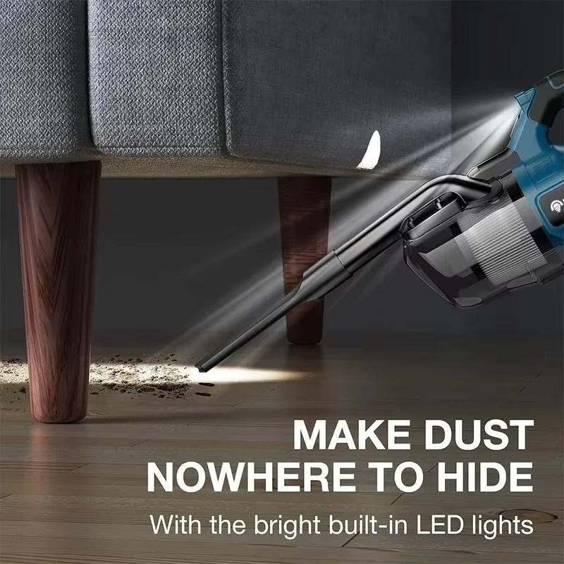 Makita Elektrischer Akku-Staubsauger für Haushalt und Industrie, Blau, 18V - Bild 4