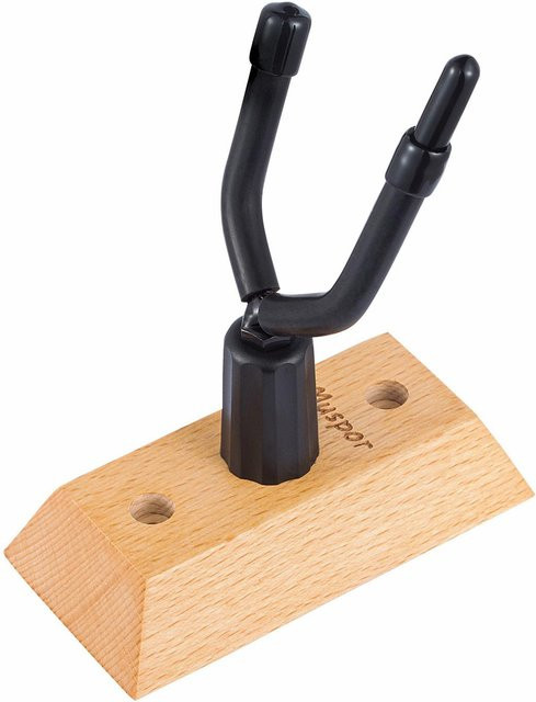 Muspor Violin-Wandhalterung mit Bogenhaken aus Holz und Stahl in Schwarz - Bild 1