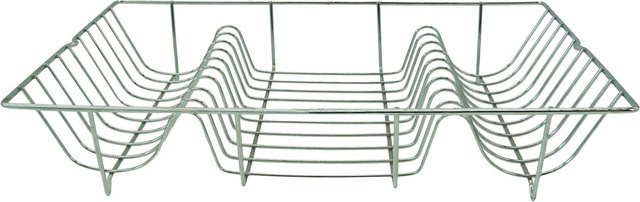 Fackelmann Geschirrkorb aus Metall in Silber, rechteckig, Breite: 48 cm, Tiefe: 30 cm - Bild 1