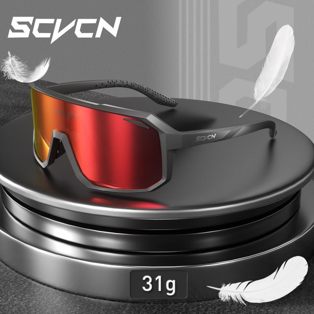SCVCN Sportsonnenbrille, Unisex, Vollrand, Kunststoff - Bild 1