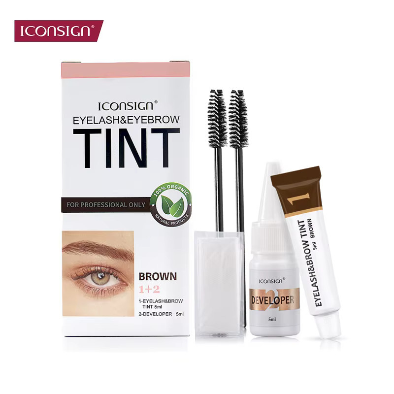 ICONSIGN Wimpern und Augenbrauen Färbe-Kit, Brown, Unisex - Bild 2