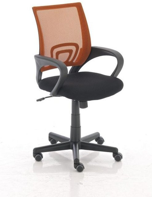 TPFLiving Bürostuhl Genf in Orange mit Armlehnen und Rollen, modern und drehbar für Home-Office und Erwachsene, B/T/H: 54 x 56 x 120 cm - Bild 1