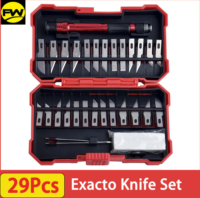 Exacto 29-teiliges Präzisions-Messerset aus Metall für Modellbau, Kunst und Handwerk - Bild 1