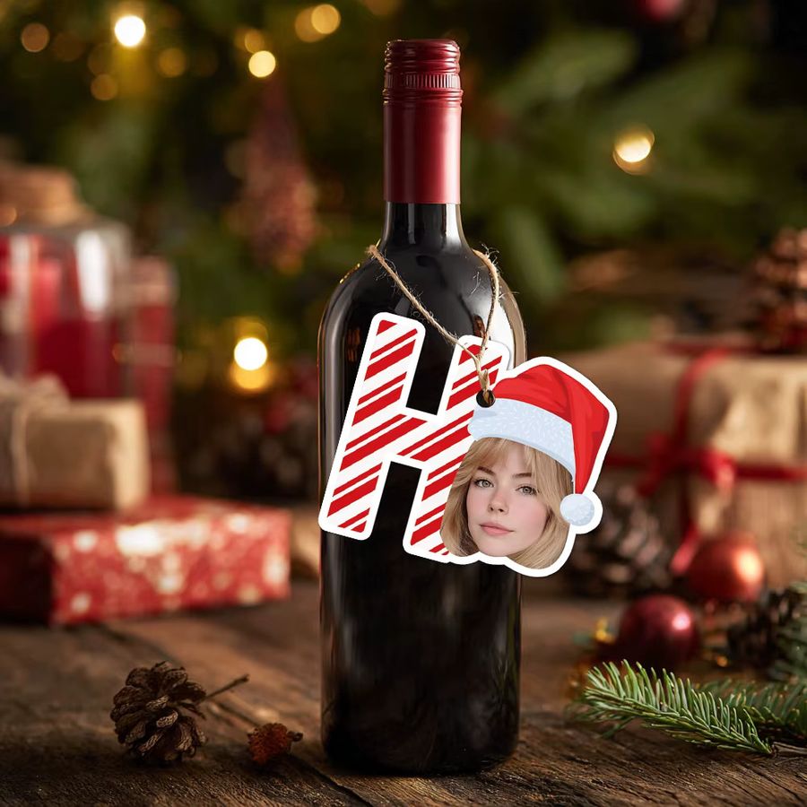 Personalisierte Weihnachts-Hängeetiketten mit HOHO Gesicht von cyuan als Geschenk und Snackdekoration - Bild 2