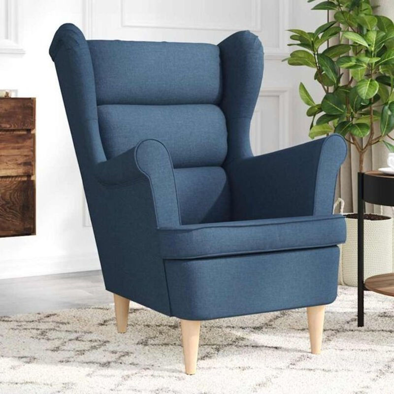 Vidaxl Schlafsessel aus Stoff in Blau, Klassisch, B: 74 cm, T: 84 cm, H: 100 cm - Bild 1
