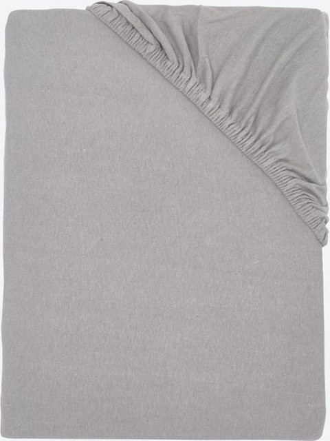 NKD Jersey-Spannbetttuch aus Baumwolle, Grau, B/T: 200 x 200 cm - Bild 1