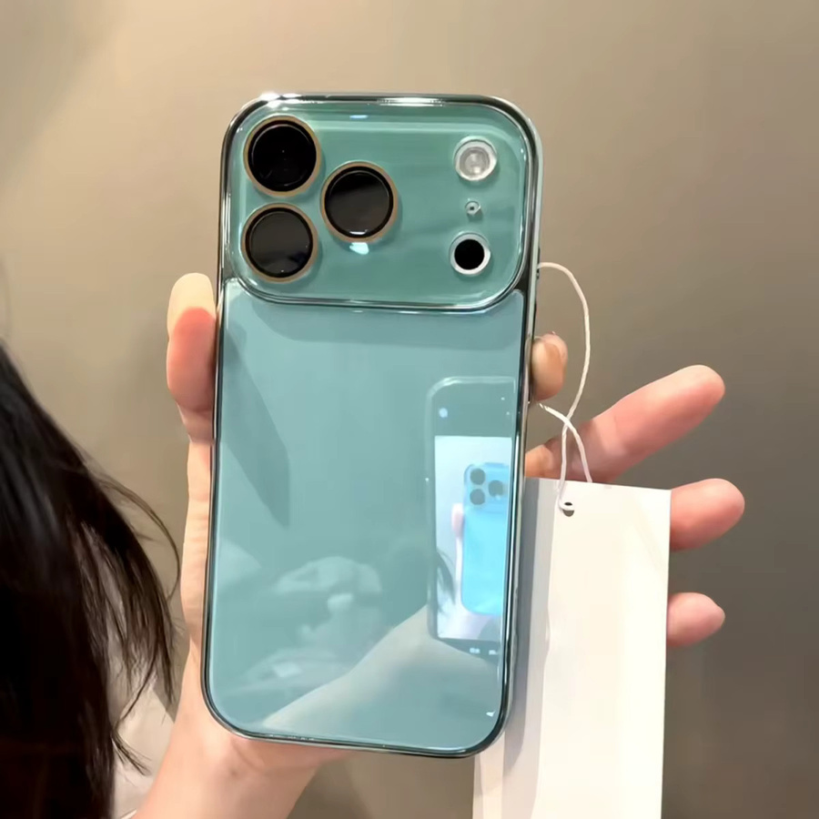 Stoßfeste Kamera-Schutzhülle aus gehärtetem Glas mit Beschichtung für iPhone 17 16 15 14 13 12 Pro Max in Grün - Bild 1
