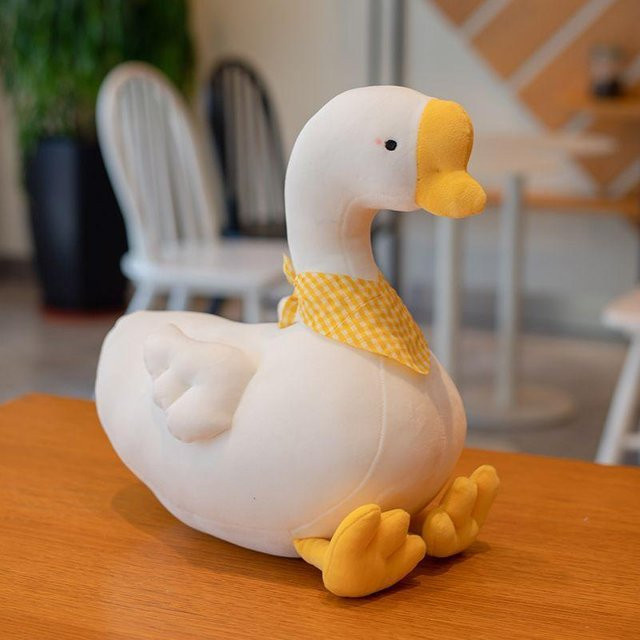 Enten-Stofftier, Plüschpuppe, gelb-weiß, 30cm, ab 14 Jahre - Bild 1