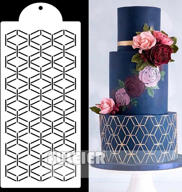 Smaragdgrüne Acryl Kuchen Schablone für Fondant und Dekorationen zum Backen von Torten und Keksen - Bild 1