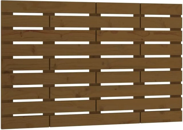 vidaXL Wand-Kopfteil aus massivem Kiefernholz in Honigbraun, B/H/T: 81 x 63 x 3 cm - Bild 1