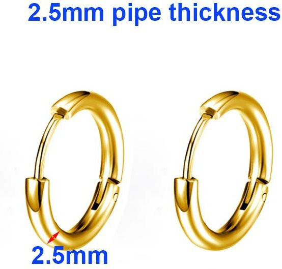 Creolen Titan, Gold, Herren, 12 mm - Bild 1