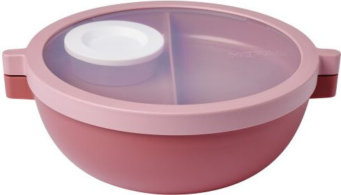 Mepal Basic Bento-Lunchbowl Vita aus Kunststoff, auslaufsicher mit Fächern, Vivid Mauve - Bild 1