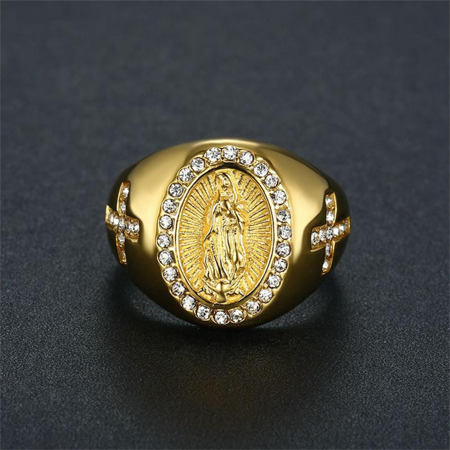 MAISCHE ZONE Ring, Edelstahl, Gold, Zirkonia, Damen - Bild 2