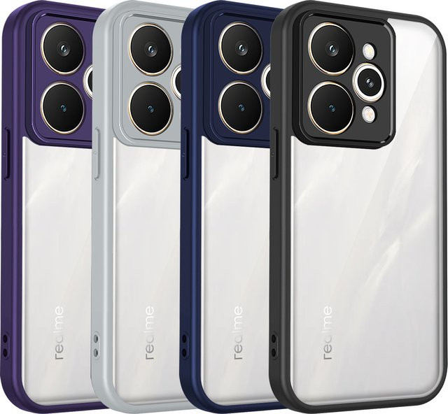 Transparente Silikon Handyhülle mit Luftpolster und matter Rückseite für Realme 15T, Realme 15 Pro und Realme 15 Pro Plus - Bild 1