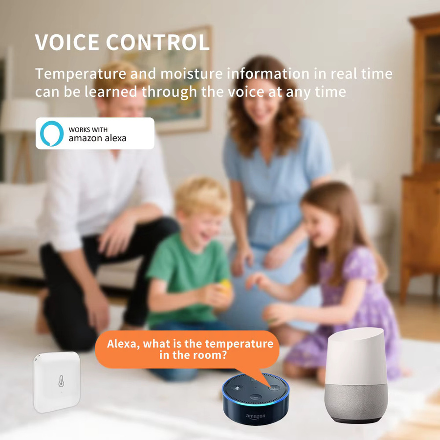 Lincukoo Tuya ZigBee Tiny Temperatur- und Feuchtigkeitssensor mit Hoch- und Niedertemperaturalarm in Weiß, kompatibel mit Smart Life - Bild 4