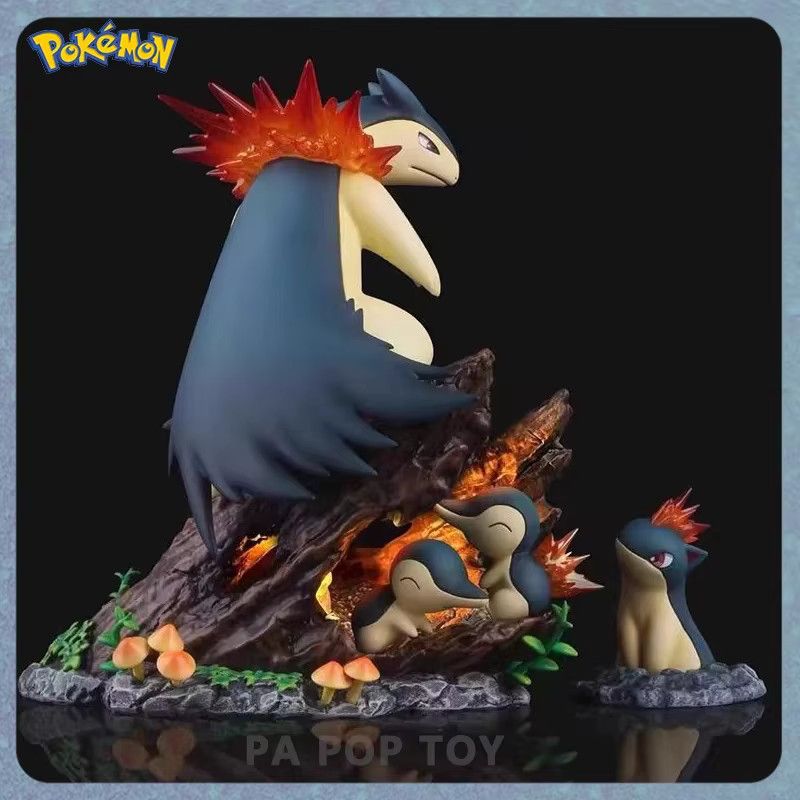 Bandai Pokemon Anime Figur Cyndaquil aus PVC in Multicolor, Höhe: 13 cm - Bild 2