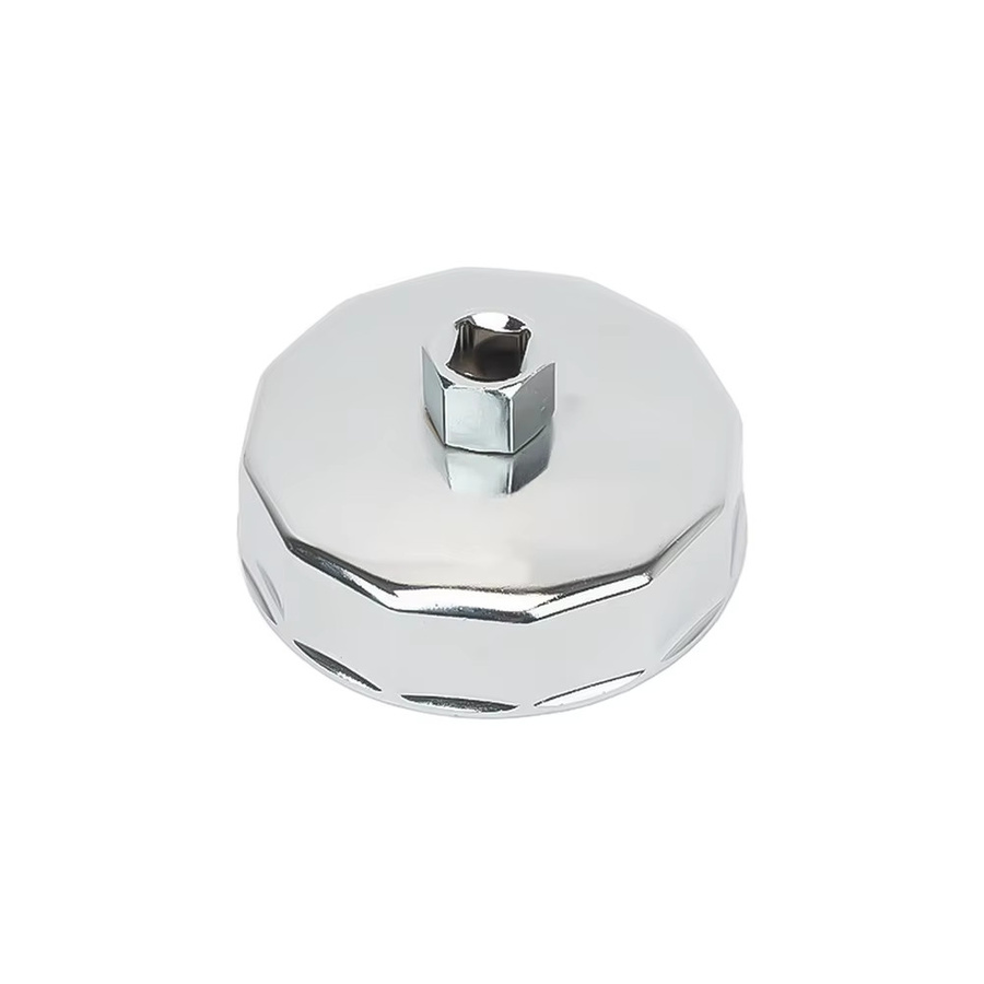Ölfilter-Entfernungswerkzeug für Maschinen mit 1/2 Zoll Anschluss, Endkappe für 64mm bis 89mm, Farbe: Silber - Bild 2
