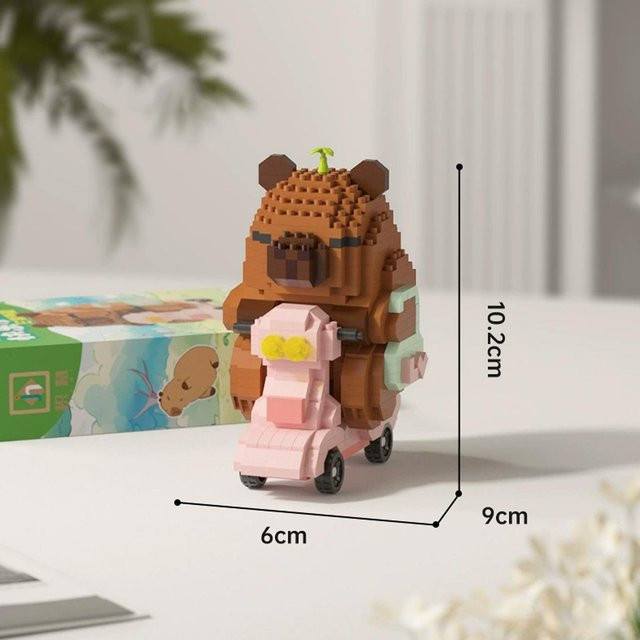 Linyi toy car Capybara DIY Bausteine Set, Wasserschwein Modell, ab 14 Jahren - Bild 1